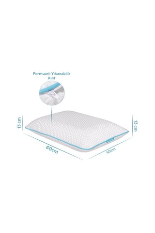 Viscofoam Boyun Destekli Ortopedik Yastık Tombul Visco Yastık - 59x39x13cm
