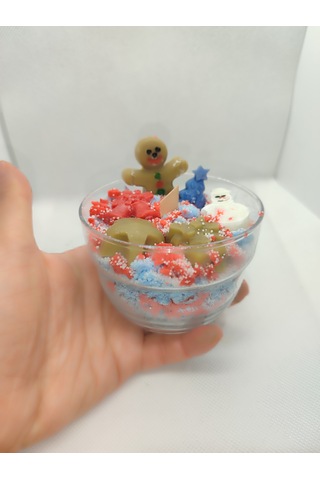 Kardan Adam Ve Kurabiye Adam Yılbaşı Temalı Mum