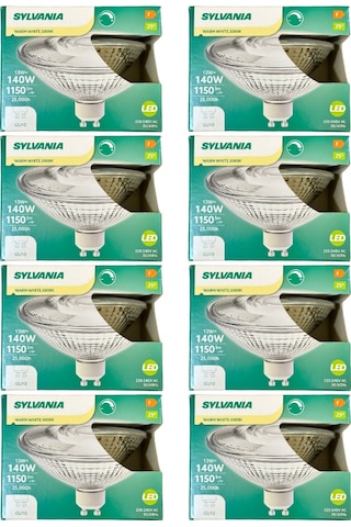 Sylvania 13w 140w 3000k Sarı Işık Gu10 Duylu Dim Edilebilir Led Spot Ampul 8 Adet