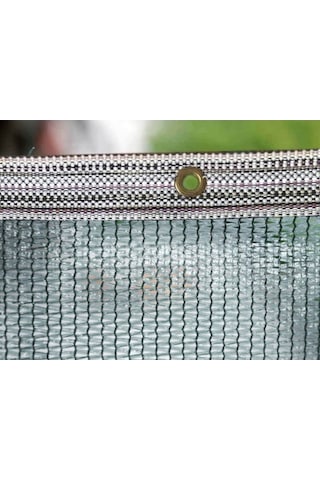 Morilu Bahçe Gölgelik File - 55'lik Yeşil Çit Filesi - Şeritli Halkalı - Tarım Filesi