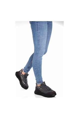 Meyoushoes Spor Yüksek Taban Yürüyüşayakkabısı Siyah - Koyu Gri 38