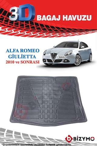 Alfa Romeo Giulietta 2010 ve Sonrası 3D Bagaj Havuzu Bizymo