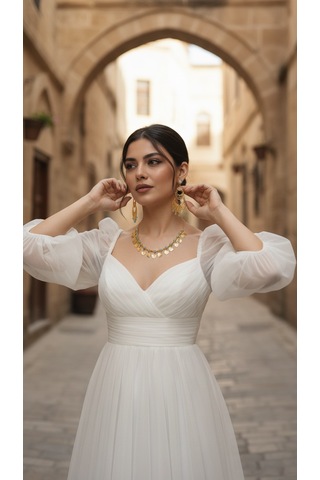 Kişniş Altın Kaplama Kalpli Kolye Gold
