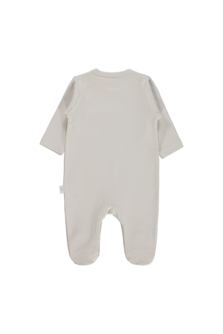 Civil Baby Kedi Baskılı 1-9 Ay Tulum - Bej Taş Rengi