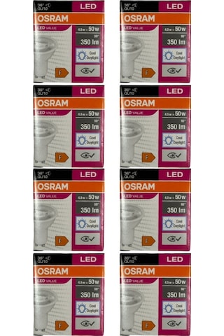 Osram Par16 4.5w 50w 6500k Beyaz Işık Gu10 Duylu Led Spot 8 Adet