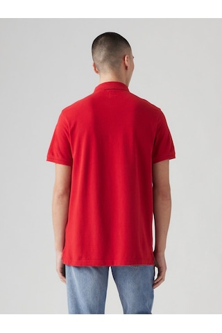 Levi's Erkek Kısa Kol Polo Yaka T-shirt - Günlük & Minimalist Kırmızı