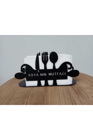 Fbt Özel Tasarım İsimli Peçetelik Siyah