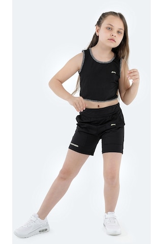 Slazenger DEVARAJ IN Kız Çocuk Şort Siyah