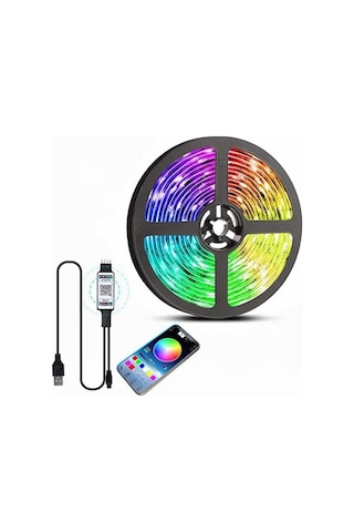 App Kontrollü Ve 44key Uzaktan Kumandalı 5050rgb Parti Atmosferi Işıkları -15m