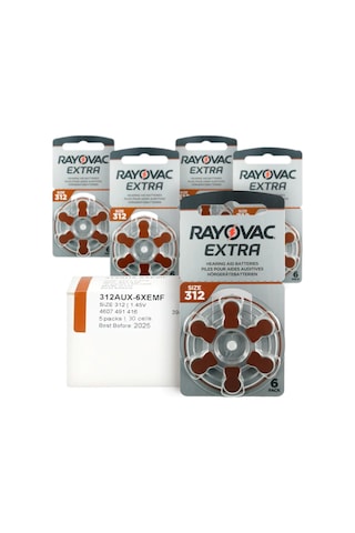 Rayovac Extra 312 Numara İşitme Cihazı Pili 6 x 5'li