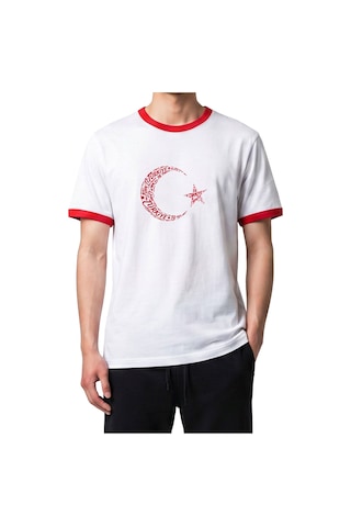 Sportive Türkiye Baskılı Çocuk Beyaz Günlük Stil T-shirt 26du0004-byz