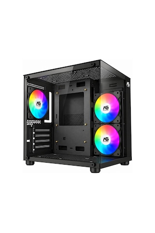 Orion Cube 3x Tuştan Değişen Rgb Fanlı M-atx Boş Bilgisayar Kasası Siyah