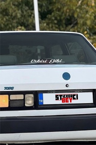 Eskisi Gibi Arka Cam Yazısı Özel Yeni Sticker Beyaz 25 3 Cm