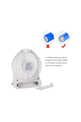 Fortunelane Mavi Usb Fan Masaüstü 3 Hızlı Led Işıklı Ofis Kullanımı/