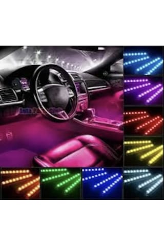 12 Ledli Ayak Altı Led Lamba Sese - Müziğe Duyarlı Led