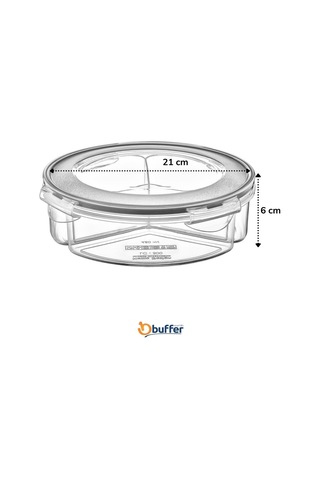Buffer 2 Bölmeli 1+1 Litre Kilitli Kapaklı Ve 3 Bölmeli Sızdırma Çok Renkli