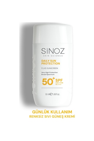 Sinoz Günlük Kullanım için Yüz Güneş Kremi SPF50+ 50 ML