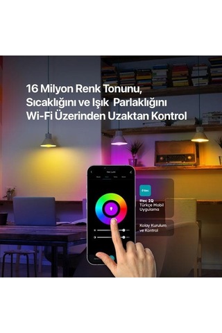 Ttec Lumi Çok Renkli Uzaktan Ortama Göre Işık Ayarlama Ve Zamanlama Özellikli Led Wi-fi Akıllı Ampul