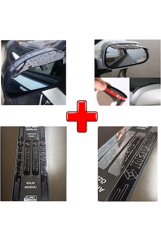 Renault Symbol Eski Uyumlu Kapı Eşiği Ve Ayna Yağmur Koruyucu (554237696)