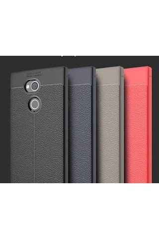 Sony Xperia L2 Kılıf Deri Tarzı Niss Silikon Case