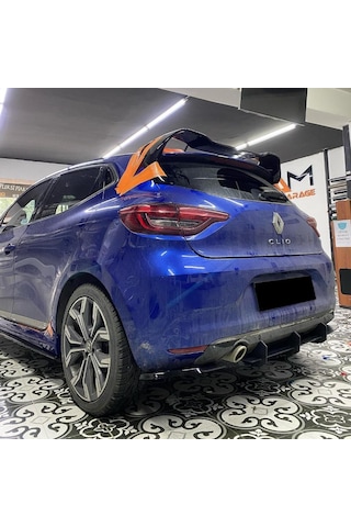 Renault Clio 5 Arka Tampon Splitter/flap Plastik Mat Siyah 2020-