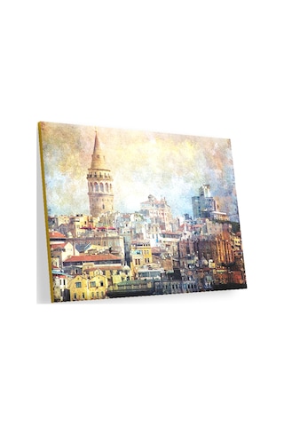 Cakasepetim Galata Kulesinin Sanatsal Görsel Ahşap Mdf Tablo