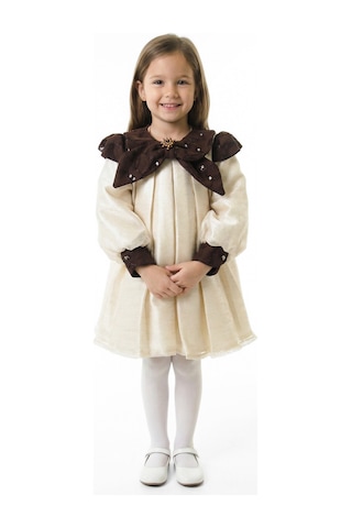 Xo Kids Kız Çocuk Elbise 2-6 Yaş 1012 Ekru
