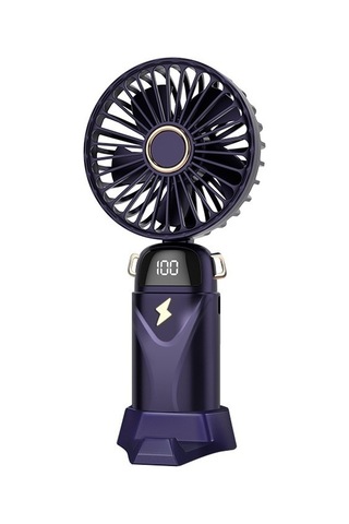 Eternal Luck Aromatrapi Küçük Fan El Tipi Taşınabilir Taşınabilir Dijital Ekran Fan-mavi