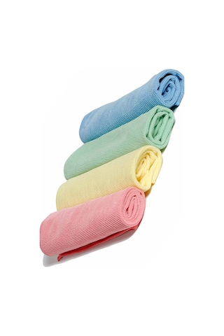 Universal Parlak Doku 4lü Mikrofiber 40x40cm Temizlik Bezi Araç Yıkama Bezi Diğer