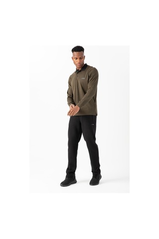 Maraton Sportswear Regular Erkek Polo Yaka Uzun Kol Basic Haki Sweatshirt 22432-haki Haki