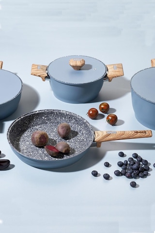 Schafer Toscana Döküm Tencere Seti 7 Parça - Mavi