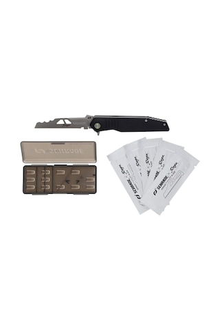 Schrade Usa Nitro Enrage 7 2.5" Değiştirilebilir Kamp Bıçaklı Katlanır Kamp Bıçak, G10 Sap, Frame Lock 1202706 Siyah