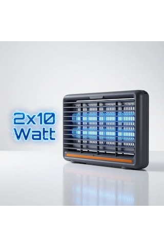 2x 10 Watt 120m² Elektrikli Sinek Sivrisinek Öldürücü 12 Metre Çekim Gücü - Kimyasalsız Profesyonel Böcek Kovucu