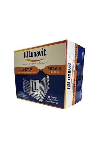 Lunavit Magnezyum Ve Vitamin 60 Tablet