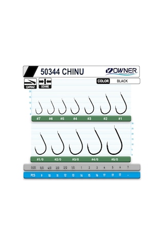Owner 50344 Chinu Black Olta İğnesi 1