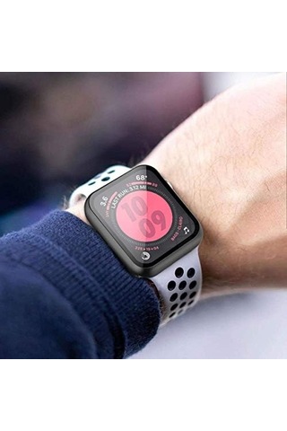 Apple Watch Ultra İçin Kılıf Matte Premium Slim Watchband Siyah Watch Ultra İle Uyumlu Kılıf - Siyah