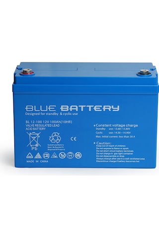 Blue Battery 12 V 100 Amper Bakımsız Kuru Akü Ups Aküsü