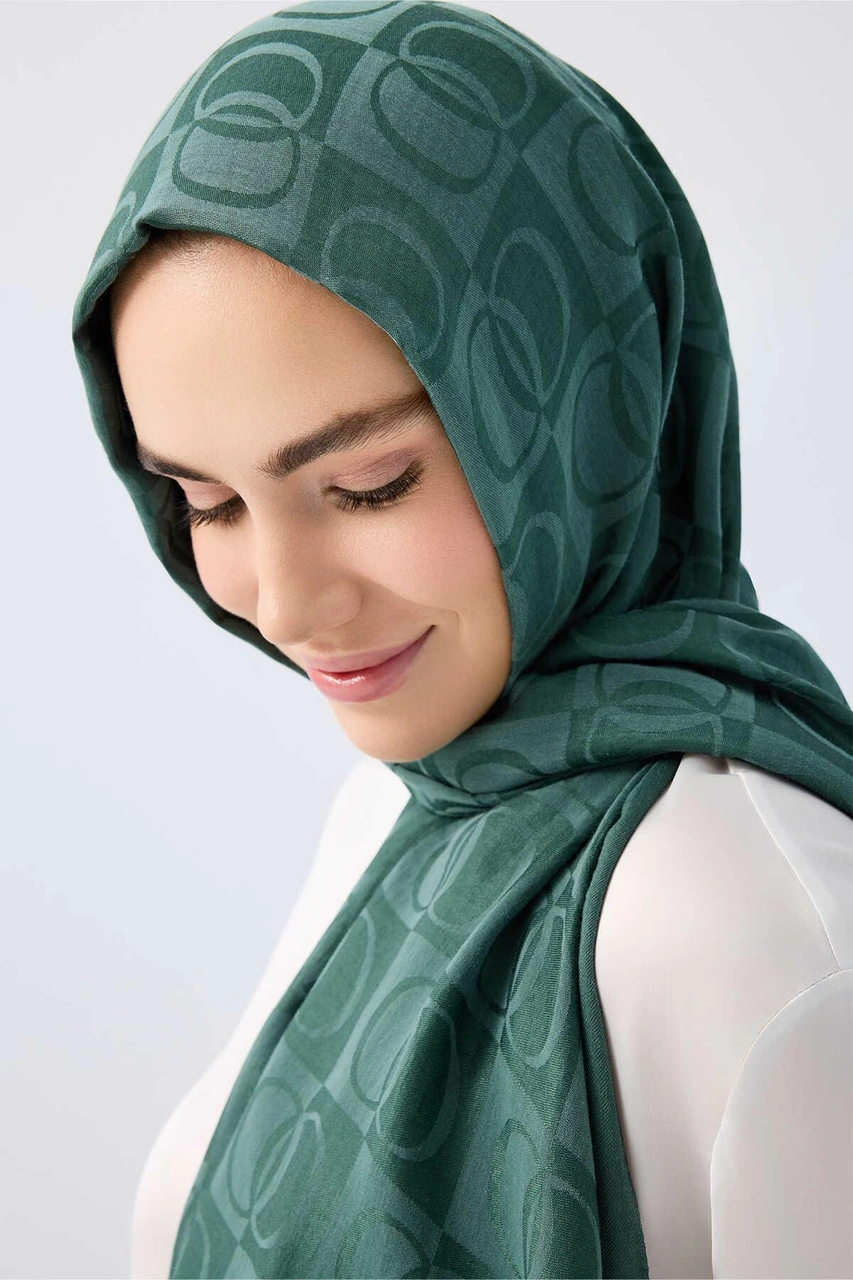 İmannoor Dama Desen Naia Şal70x200 241-3001 Petrol