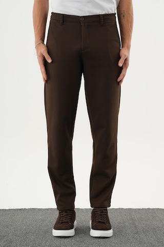 Redline Arden Kışlık Kalın Slim Fit Kemerli Erkek Pantolon Kahverengi