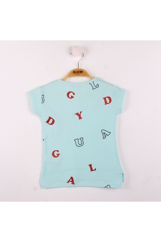 Toontoy Kids Kız Çocuk Tişört Uğur Böceği Nakışlı Mint Yeşili