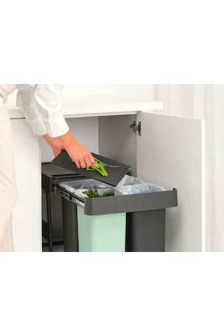 Brabantia Dark Grey Sort&go Buılt In Bın Çöp Kutusu 10+10+20lt Siyah