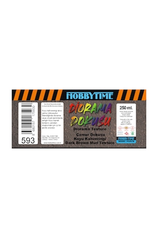 Hobbytime 593 250 Ml. Çamur Dokusu, Koyu Kahverengi Dark Brown Mud Texture -57610