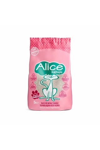 Alice Kartopu Topaklaşan İnce Taneli Kedi Kumu 4x5 Lt