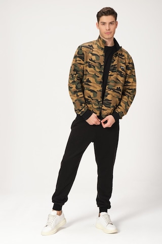 Alexander Gardi Alexandergardı Fermuarlı Dik Yaka Kamuflaj Sweatshirt E21-7300 001