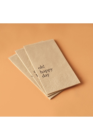 Bella Maison Oh Happy Day 100'lü Peçete Kahverengi 33 x 33 CM Kahverengi
