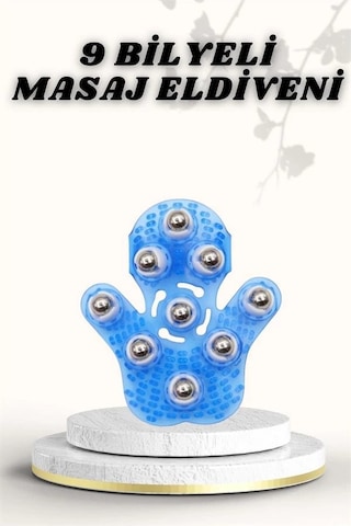 9 Bilyeli Masaj Eldiveni Giyilebilir Plastik Vücut Sıkılaştırıcı Çok Renkli