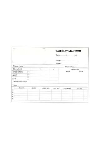 Tahsilat Makbuzu Otokopili 2-50 Gürmat Tahsilat Makbuzu Kendinden N11.2671