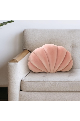 Suntek Magideal Kabuk Dekoratif Yastık Clam Yer Minderi Oturma Pembe