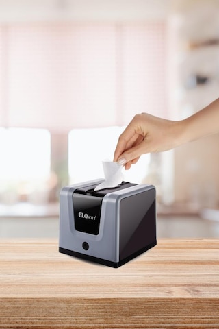 Flora Modern Peçetelik, Dekoratif Peçete Dispenseri Ve Düzenleyicisi F290 Gri