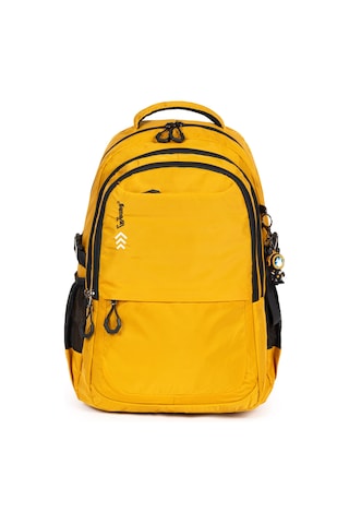 Fermuarlı Geniş Bölmeli Spor & Okul Sırt Çantası Hafif, Ergonomik Ve Dayanıklı Tasarım - Sarı Sarı